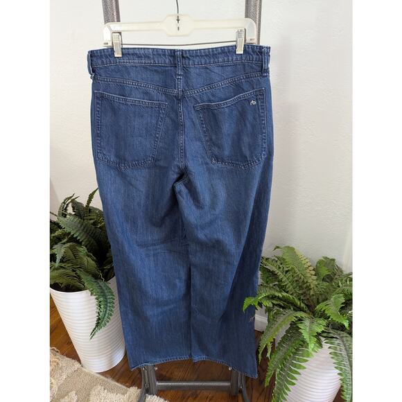 Rag & Bone Lori Mid-Rise Wide Legs Women's Jeans Pants Sz 29 - Picture 2 of 10